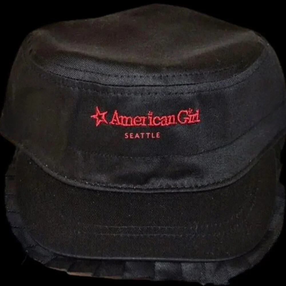 Girls Seattle - American Girl Place Seattle Ruffle Brim Black Cap